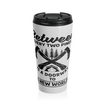 Nature-Themed Stainless Steel Travel Mug for Outdoorsy Adventurers - £28.71 GBP