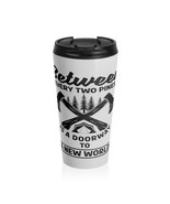Nature-Themed Stainless Steel Travel Mug for Outdoorsy Adventurers - £28.73 GBP