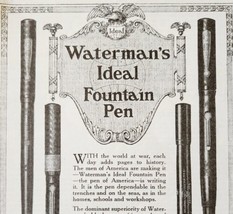 1917 Waterman Ideal Fountain Pen Advertisement Writing Supplies LGADYC4 - $27.40 CAD