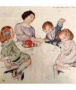 Jell-O Advertisement Children With Mother 1919 Lithograph Dessert Art LG... - £31.44 GBP