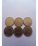 Lot 6 coins 10 kopek Russia 1979 1980 1982 1983 1984 1989 coin free ship... - £2.46 GBP