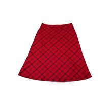 Laura Scott Size 16 Red Black Tartan Plaid Long Skirt - £11.59 GBP