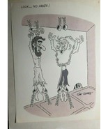 JIM JONES vintage signed 9&quot; x 12&quot;  magazine illustration  - $49.49