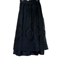 vintage st simon lace layered long modesty victorian goth skirt Size 4 - £54.48 GBP