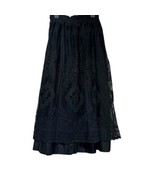 vintage st simon lace layered long modesty victorian goth skirt Size 4 - £54.48 GBP