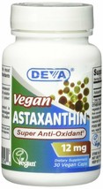 Deva Nutrition Deva Vegan Astaxanthin Veg Capsules, 12 mg, 30 Count - £15.14 GBP