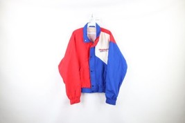 Vintage 90s Streetwear Mens Size Medium Burnham Racing Windbreaker Jacket USA - £39.43 GBP