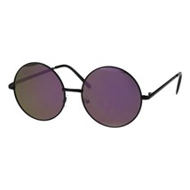 Runde Metallrahmen Sonnenbrille Damen Mode Spiegel Gläser UV 400 - £8.59 GBP