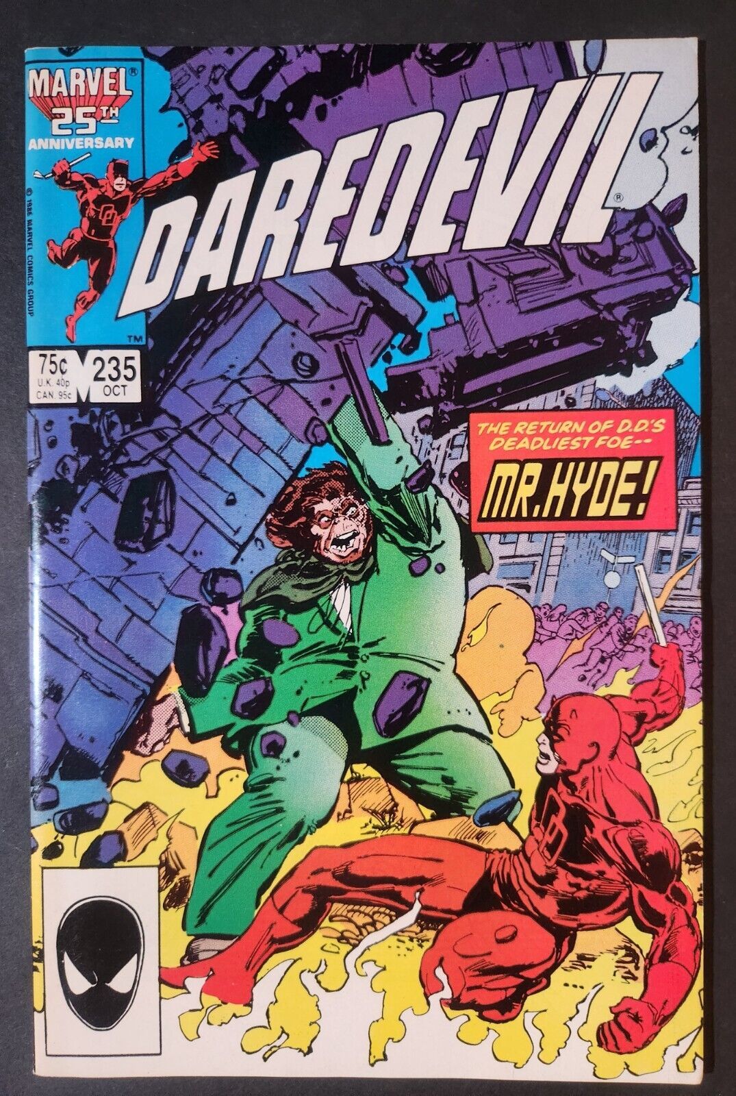 DAREDEVIL #235 MARVEL COMICS 1986 MR HYDE NM- 9.2 - $4.00