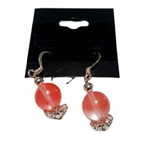 Earrings Handmade with Cherry Quartz on Silver Plated findings World Shi... - £10.79 GBP