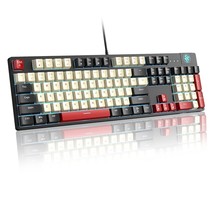 Mechanical Gaming Keyboard Mk-Armor Led Rainbow Backlit And Wired Usb 104 Keys K - £53.77 GBP