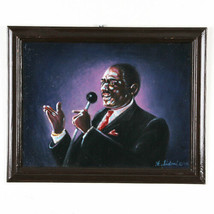 &quot; Chantant The Blues &quot; Par A.Sidoni Signée Original Africain American Huile - $2,857.40