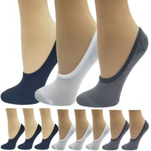 Women&#39;s Invisible Hidden No Show Liners w/ Non-Slip Heel Grip 8 pair pac... - £9.47 GBP