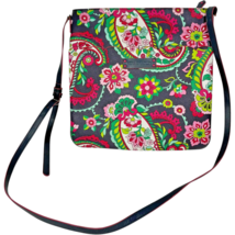 Vera Bradley Petal Paisley Crossbody Pebbled Leather Bag 11.5 x 11 x 1 in - $23.75