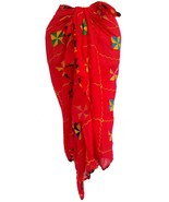 Women Woolen Embroidery Flower Design Cover ups Swimsuit Beautiful Saron... - £22.64 GBP