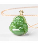 100% Natural Untreated Authentic Hetian Spinach Green Jade Maitreya Budd... - $292.00