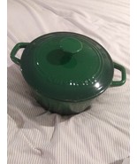 Cuisinart 3qt Green Enamel Cast Iron Dutch Oven Roaster C1630-20 Pot w/ ... - $32.00