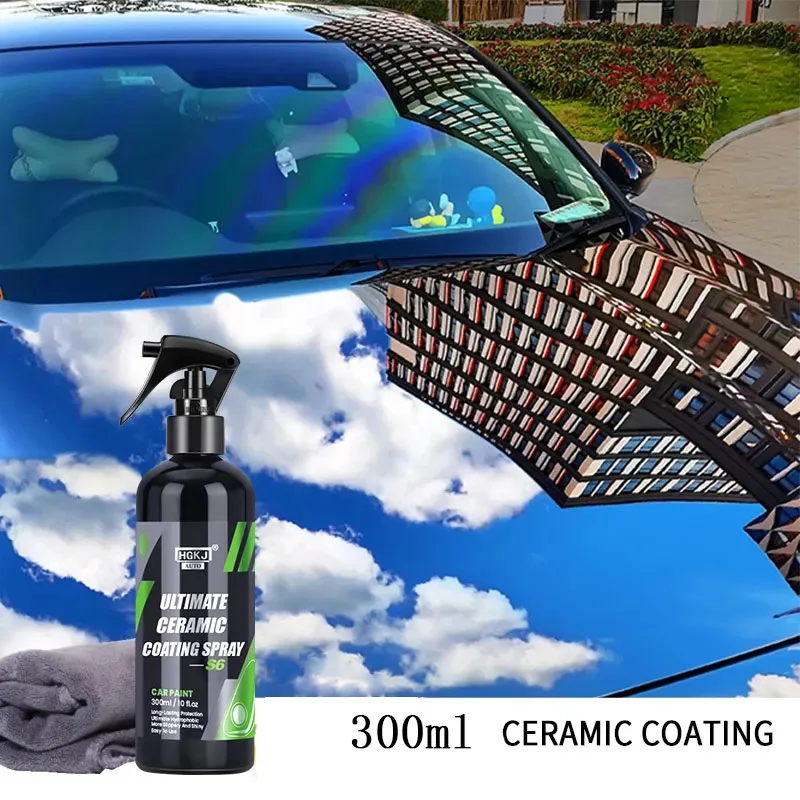 300ml Ceramic Coating For Auto Paint HGKJ S6 Crystal Wax Spray Nano Hydrophobic - £16.45 GBP