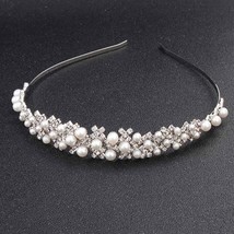 Austrian Crystal Stone Pearls Tiaras and Crowns Ivory White Women Queen Princess - $22.43