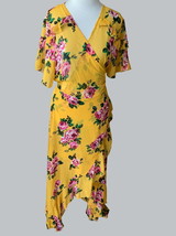 Charlotte Russe Ladies Asymmetrical Ruffle Accent Vneck Floral Maxi 3X - £22.29 GBP