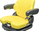 Grammer MSG75/531 Yellow Vinyl Air Seat -John Deere Mowers and Skid Steers - £799.19 GBP