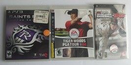 Playstation 3 Lot Saints Row The Third Tiger Woods Golf Magor League Baseball... - £8.63 GBP