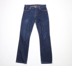 Vtg 90s Guess Jeans Mens 31x33 Distressed Spell Out Straight Leg Denim Jeans USA - £46.56 GBP