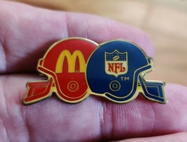 Vintage 90&#39;s Collectible McDonald&#39;s NFL Collaboration Helmet Lapel Pin Uniform - £9.01 GBP