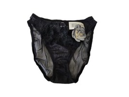 Vintage Y2K Felina GARDENIA Black Lace Shiier Underwear Panties L - £27.69 GBP