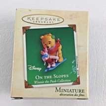 Hallmark Keepsake Ornament Disney Winnie The Pooh On The Slopes Miniature 2002 - £14.75 GBP