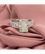 5.28 Ctw (3.00) Radiant Brilliant Cut Lab Grown Diamond Ring 14k White Gold - $7,298.78