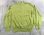 Loro Piana Sweater Mens 54 Green Quarter Zip Lightweight Long Sleeve Cotton - $186.75
