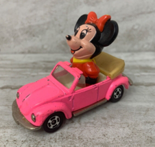 Vintage Walt Disney Minnie Mouse Pink Volkswagen Beetle Convertible Diec... - $3.50