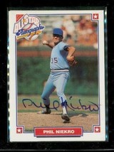 1993 Nabisco All Star Autograph Baseball Trading Card PHIL NIEKRO Atlanta Braves - £15.37 GBP