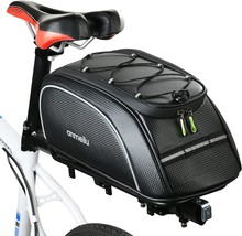 Bike Trunk Bags Rear Rack Pack Carrier Pannier Storage Cargo Saddle Back Seat - £37.55 GBP