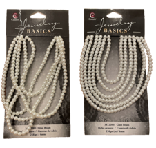 Cousin Jewelry Basics Lot of Two 258 Piece 4mm Glass Pearl Beads NEW  34722001 - $8.99