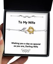 Sarcastic Wife Sunflower Bracelet, Wishing You a Day as Special as You are, Darl - £39.12 GBP