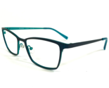 Modo Eyeglasses Frames 4222 PTRLM Blue Teal Cat Eye Titanium Full Rim 51... - $116.66