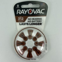 Rayovac 312 Hearing Aid Batteries 8 pack 1.45V Exp 2/25 Long Lasting New - $4.97