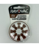 Rayovac 312 Hearing Aid Batteries 8 pack 1.45V Exp 2/25 Long Lasting New - £3.90 GBP