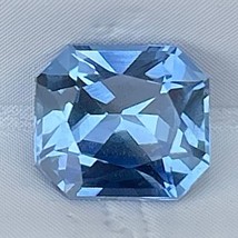 Natural Blue Sapphire 1.50 Cts Sri Lanka Jewelry Radiant Cut Loose Gemstone - £419.66 GBP