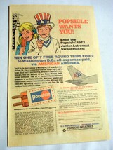 1973 Popsicle Color Ad Junior Astronaut Sweepstakes - $7.99