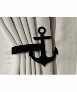 Coastal Theme Ship&#39;s Anchor Drapery Holdback in Black Rust or Unpainted - $719.79 MXN