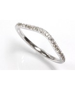 0.12 ct tw Natural Diamond Gold or Sterling Silver Curved Wedding Band - $119.00