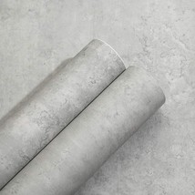 3D Textured Light Grey Concrete Wallpaper Peel And Stick Vinyl Cement Concrete - £36.22 GBP