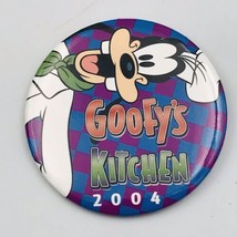 2004 Disneyland Hotel Goofy&#39;s Kitchen Souvenir Button Pin 3&quot; - $8.59