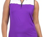 NWT BELYN KEY Orchid Chalk Onyx Panther Sleeveless Golf Shirt S L &amp; XL - $49.99