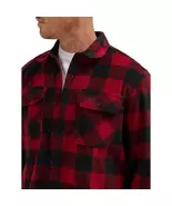 Wrangler Men's Fleece Buffalo Plaid Relaxed Fit Long Sleeve Shirt, SP - $10.00