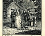 The Departure Wood Cut Engraving by Thomas Bewick 1804 William Bulmer - $98.90
