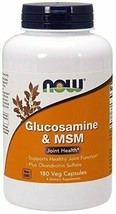 Glucosamine &amp; MSM Plus Chondroitin Sulfate - Now Foods - 180 - VegiCapsule - £22.41 GBP